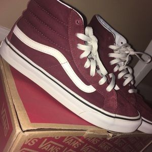Burgundy vans
